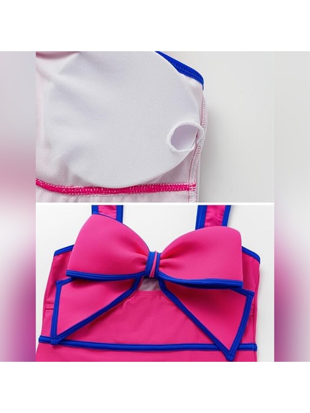 NWOT FLAXMAKER One Piece Bow-tie Cutout Tummy Control Swimsuit, Large (8-10) - Picture 4 of 7